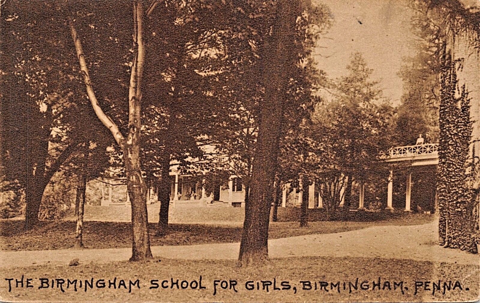 BIRMINGHAM PENNSYLVANIA~SCHOOL FOR GIRLS PHOTO POSTCARD 1910s