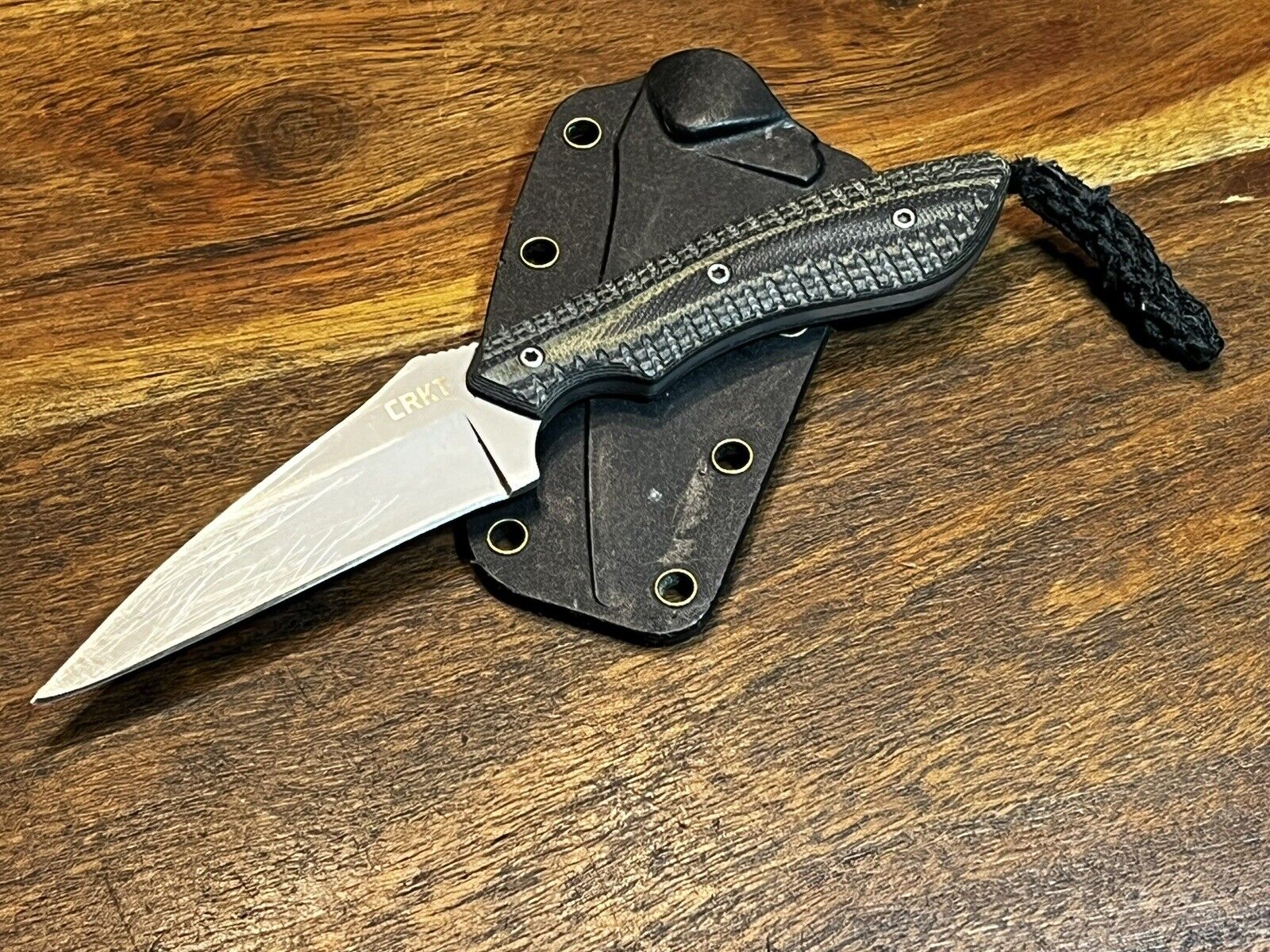 TSA CONFISCATED CRKT S.P.E.W. 2388 Fixed Blade Knife Kydex Sheath SPEW