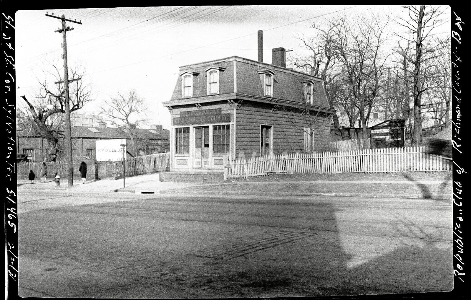 1931 Bay St Republican Club Richmond County Staten Is NYC Old Photo Negative D9