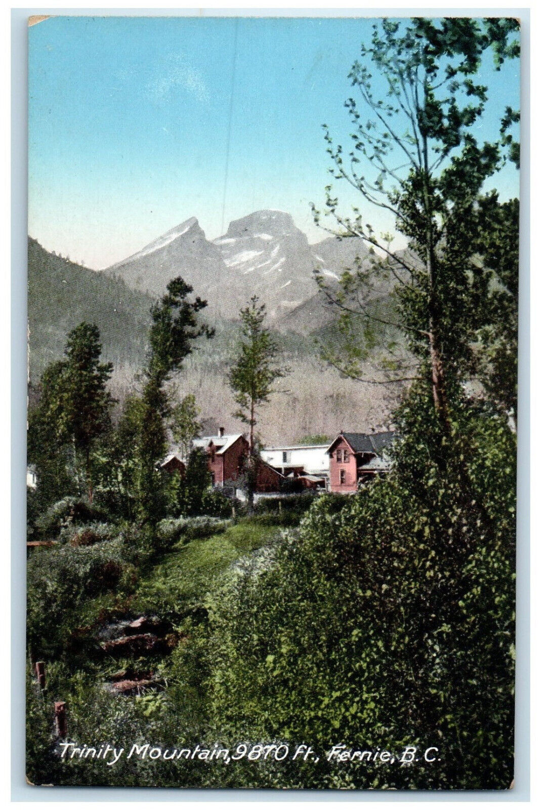 c1910 Trinity Mountain Fernie British Columbia Canada Unposted Postcard