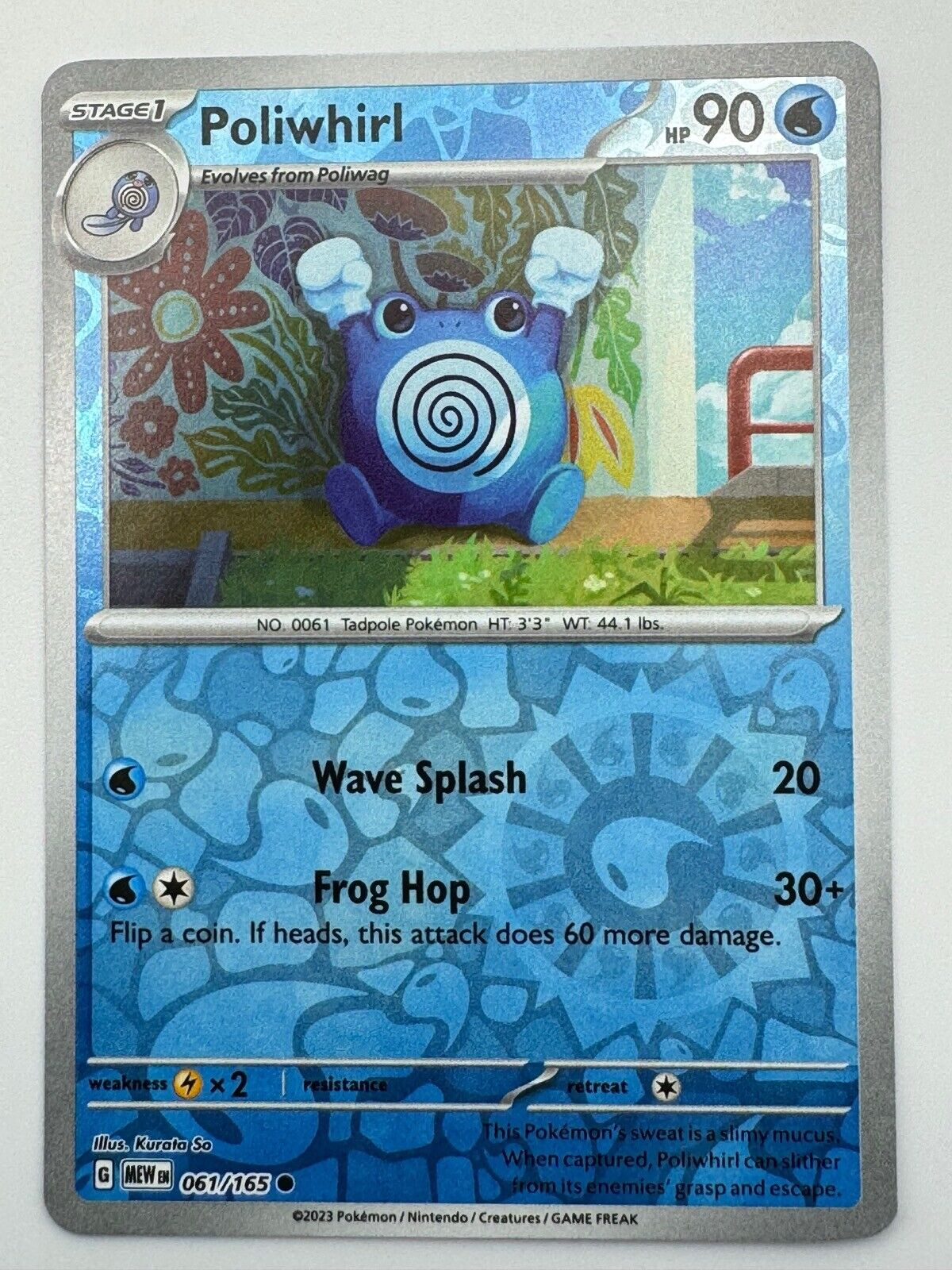 Pokemon TCG Card 151 Collection 061/165 Reverse Holo Poliwhirl