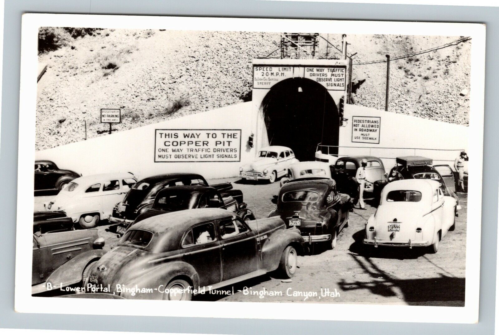RPPC Bingham Canyon UT Bingham Copperfield Tunnel Real Photo Utah Old Postcard