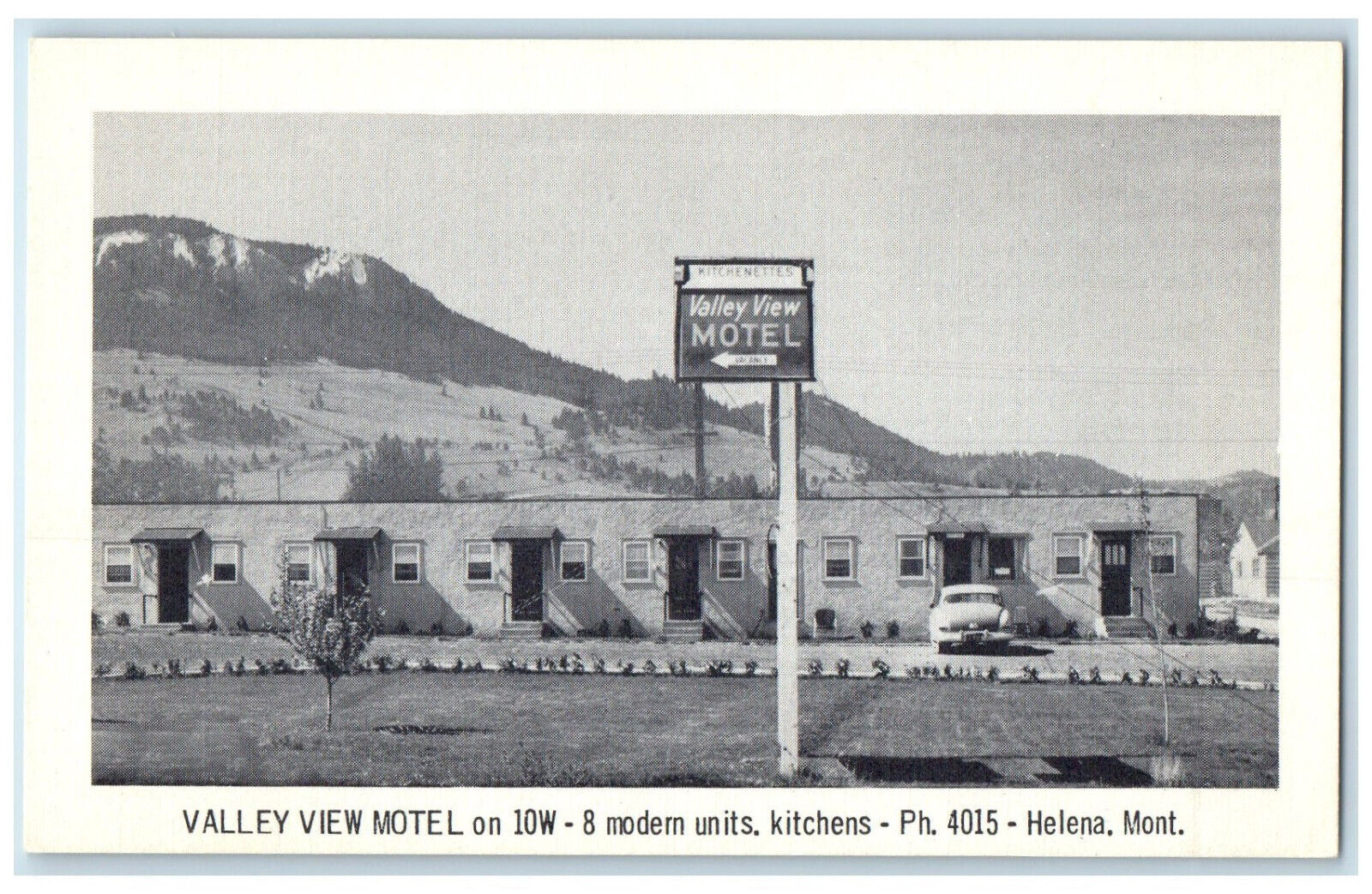 c1940\'s Valley View Motel with 8 Modern Units Helena Montana MT Vintage Postcard