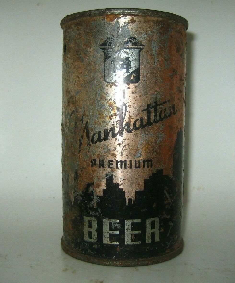 Old MANHATTAN FLAT TOP BEER CAN Chicago, Illinois OI/IRTP