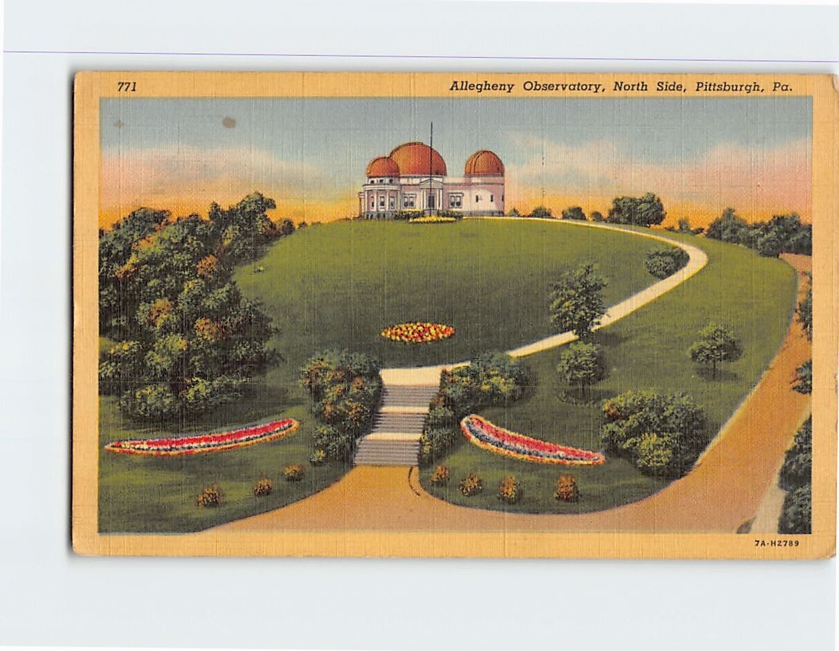 Postcard Allegheny Observatory North Side Pittsburgh Pennsylvania USA
