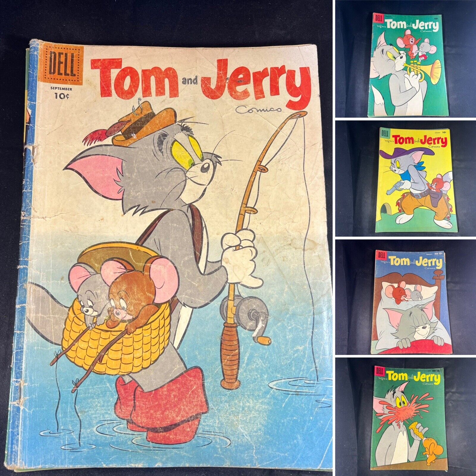 (Lot Of 5)  Tom And Jerry Comics No. 146, 161, 162, 175, 177 Dell Comics