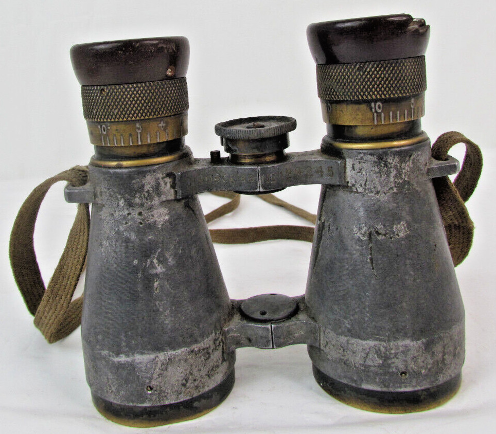 Vtg WWI German Binoculars Emil Busch A-G Rathenow ~ Dienstglas Fernglas