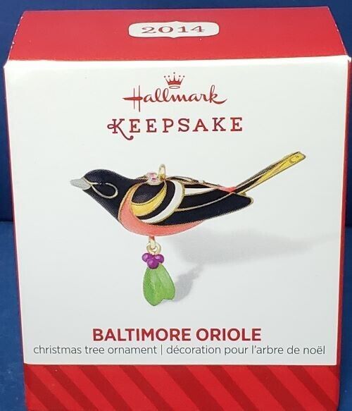 2014 Baltimore Oriole Hallmark Miniature Christmas Ornament