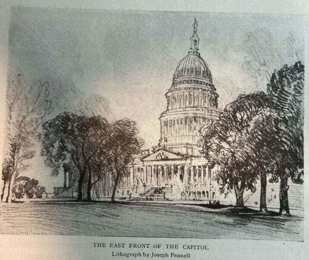 1917 Washington D C Capitol White House Washington Monument Terrace