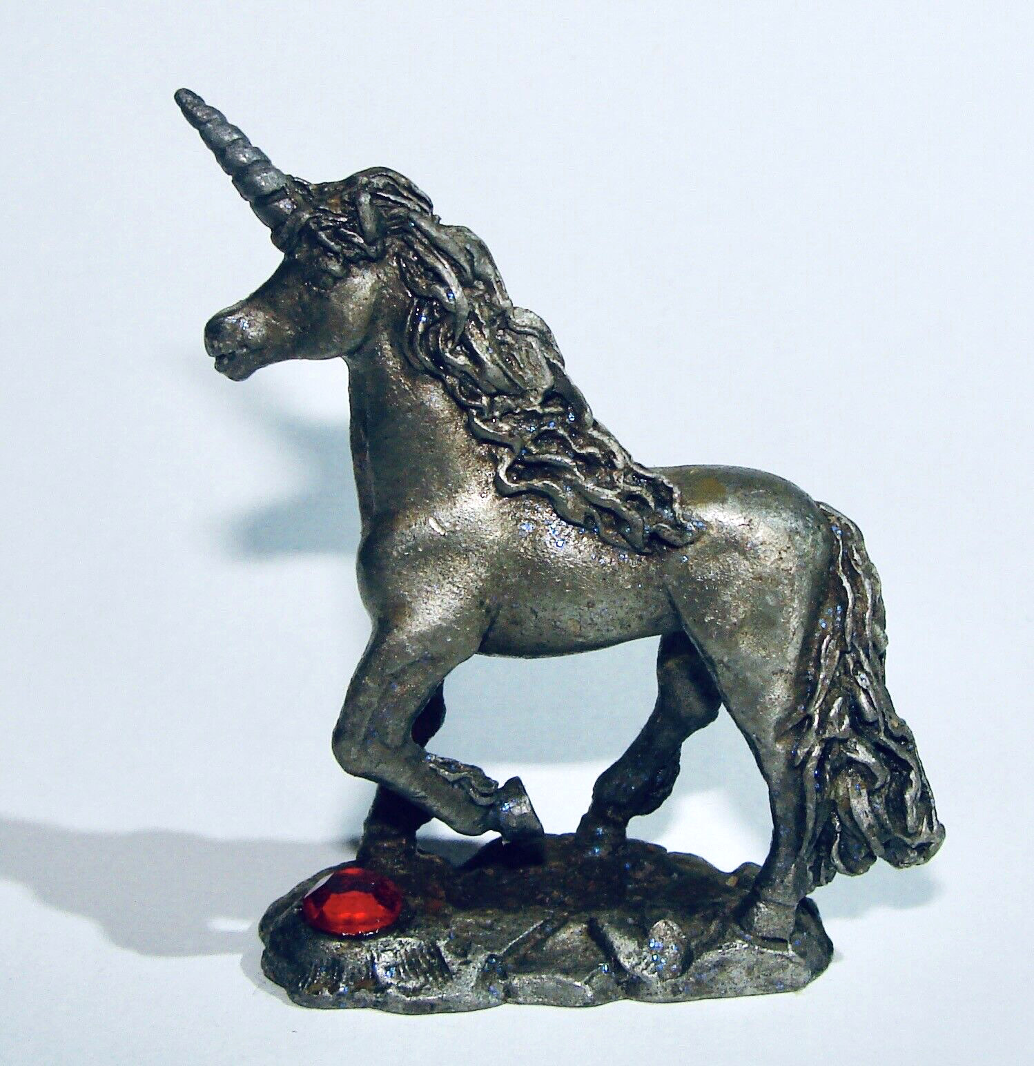 Vintage Pewter Fantasy Figurine Spoontiques Unicorn MR654 Mythical Crystal D & D