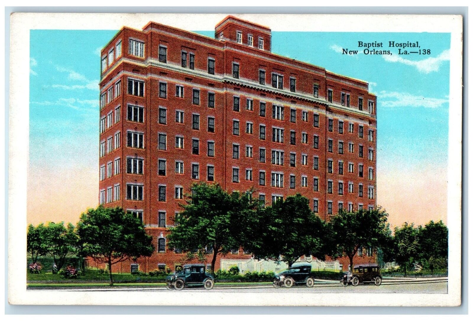 c1920s Baptist Hospital Scene New Orleans Louisiana LA Unposted Vintage Postcard