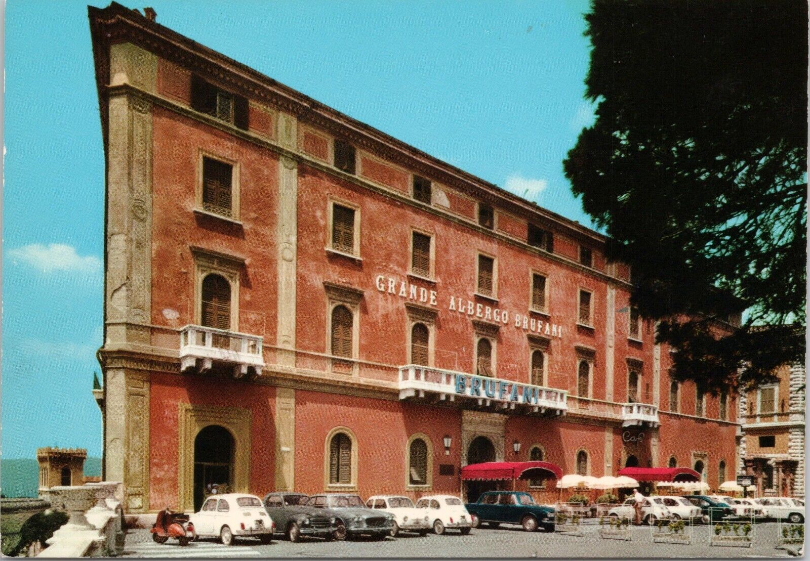 Perugia Grande Albergo Brufani Grand Hotel Pellegrini Postcard