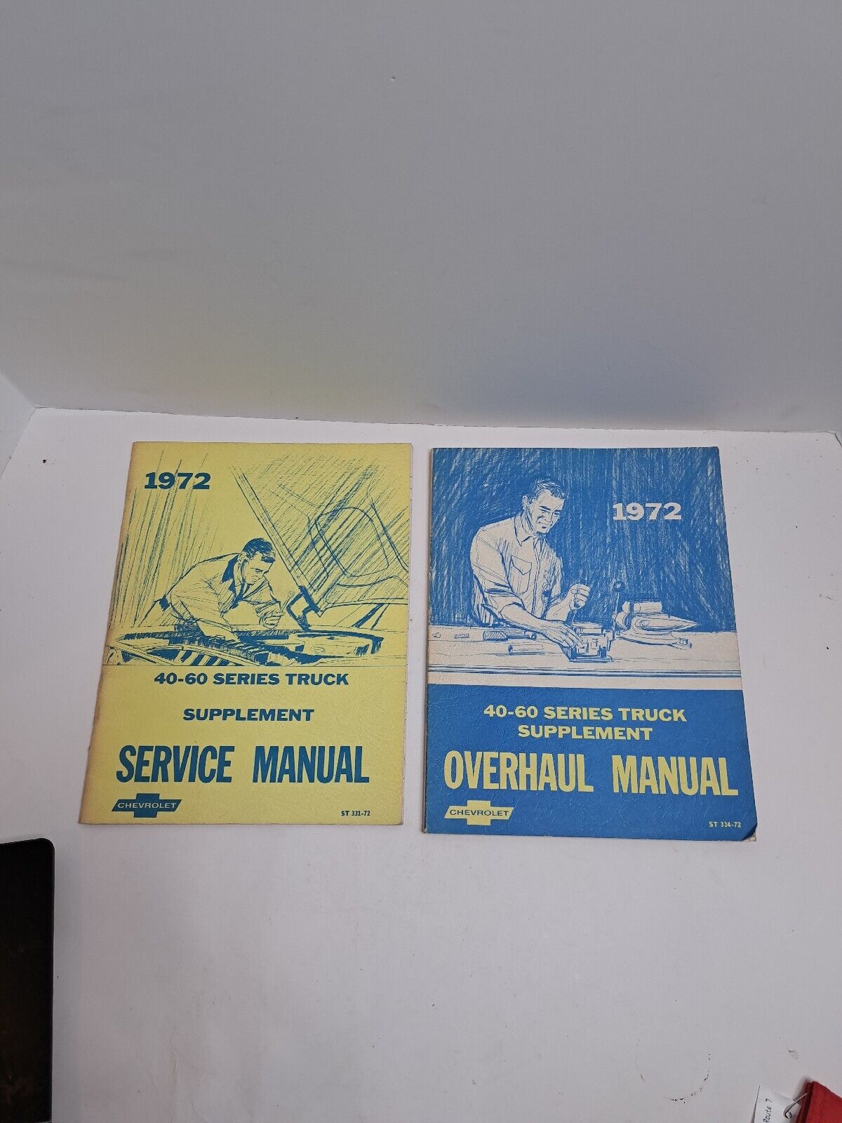 1972 CHEVROLET TRUCK SERIES 40 - 50 - 60 SHOP SERVICE MANUAL supplement set