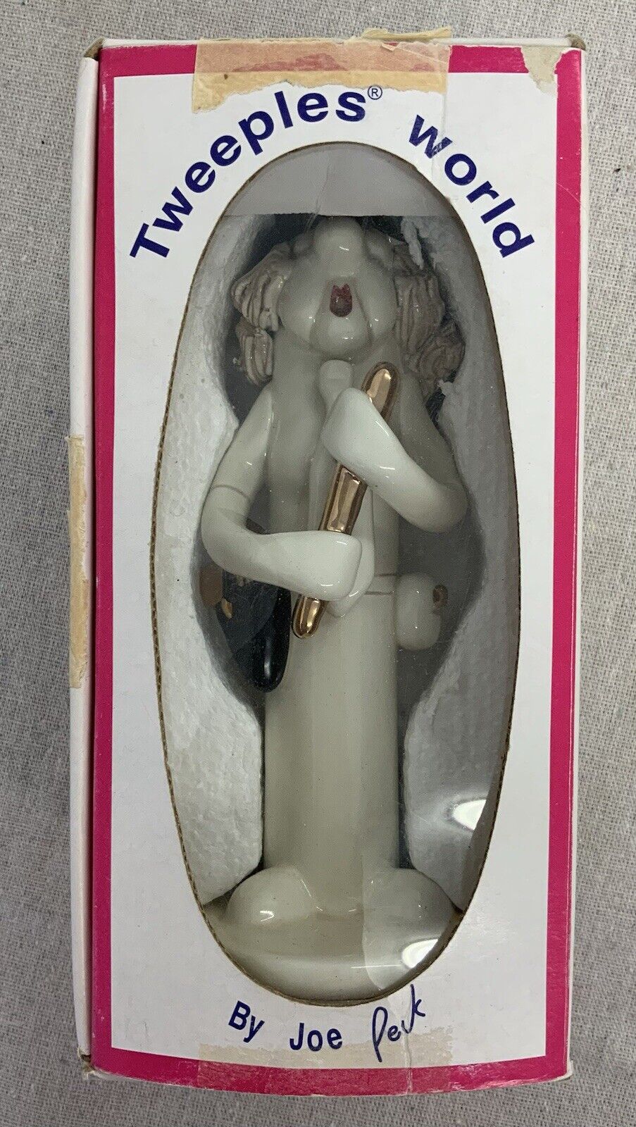 Vintage Joe Peck Tweeples World Whistle Police Officer Ceramic Figurine 1990s