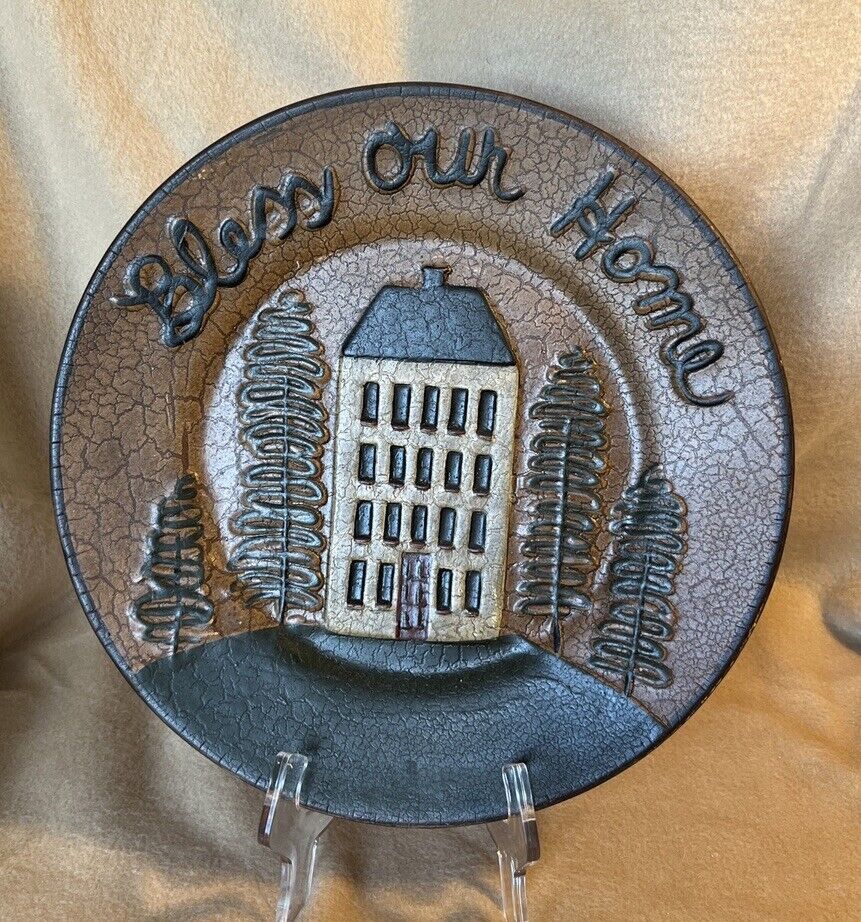 Ragon House Bless Our Home Decorative Plate Terracotta