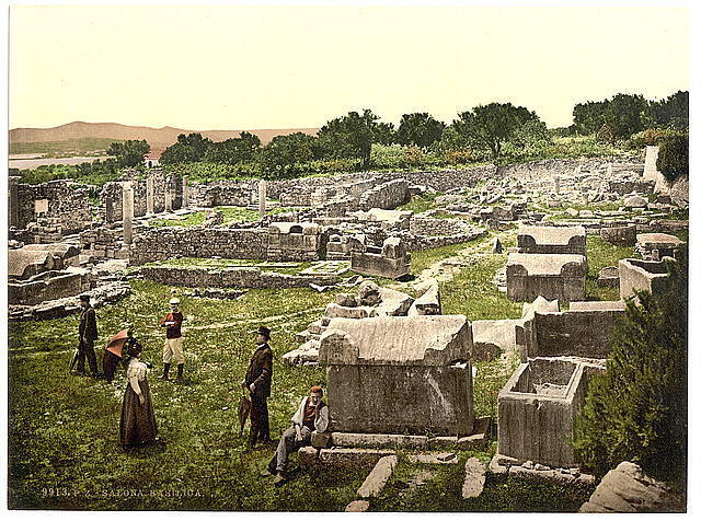 Salona, basilica, Dalmatia, Austro-Hungary c1900 OLD PHOTO