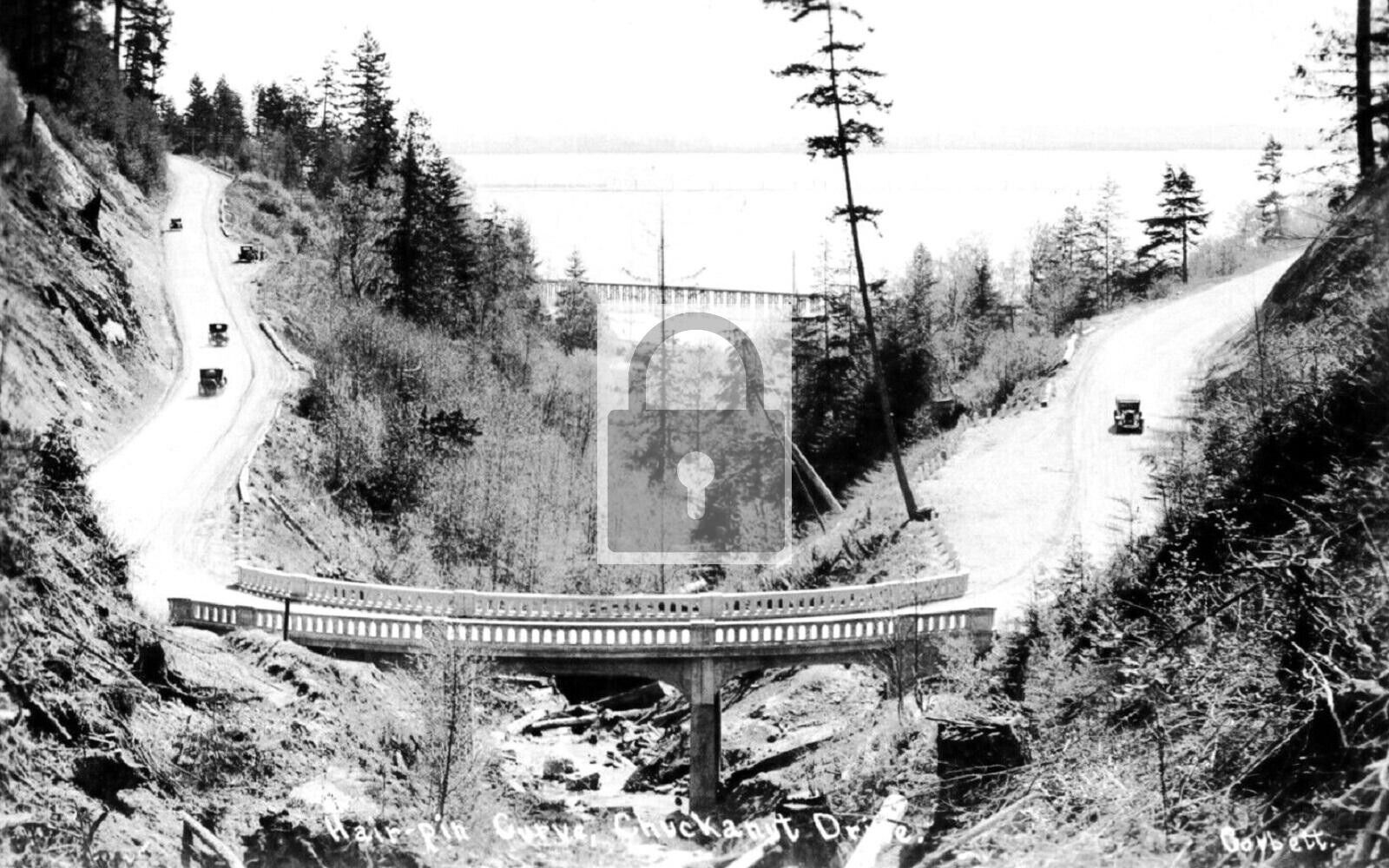 Oyster Creek Bridge Chuckanut Drive Skagit Co Washington WA Reprint Postcard