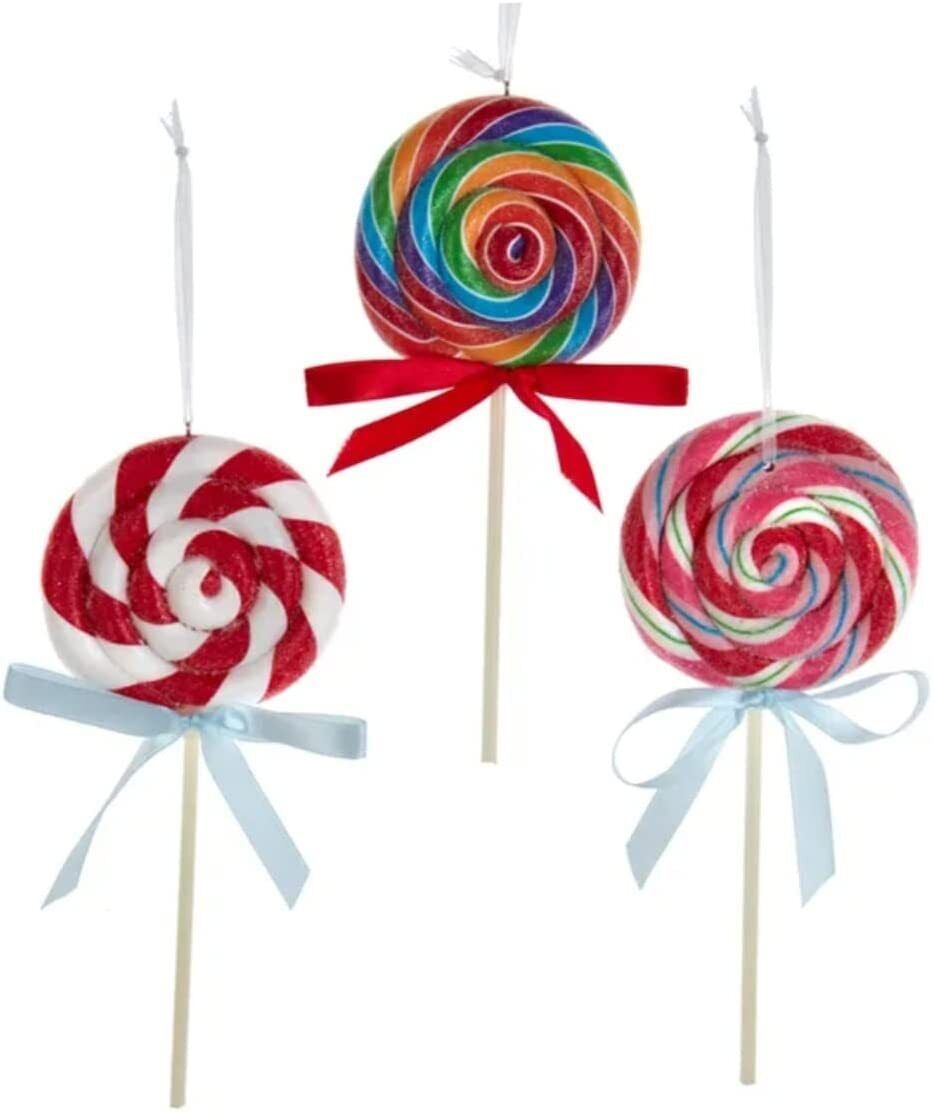 Kurt S. Adler Lollipop Ornaments | Set of 3