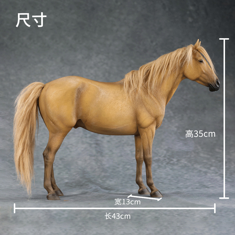 1:6 Scale Simulation Thoroughbreds Horse Resin Figure Harness Model Toy