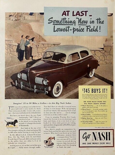 Rare 1941 Original Vintage Nash Automobile Auto Car Advertisement AD