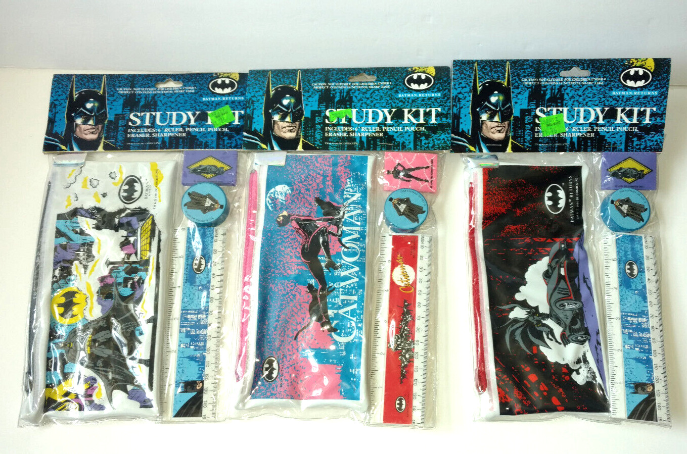 1991 | Batman Returns | Study Kit Set | Batman, Catwoman Batmoble | Sealed