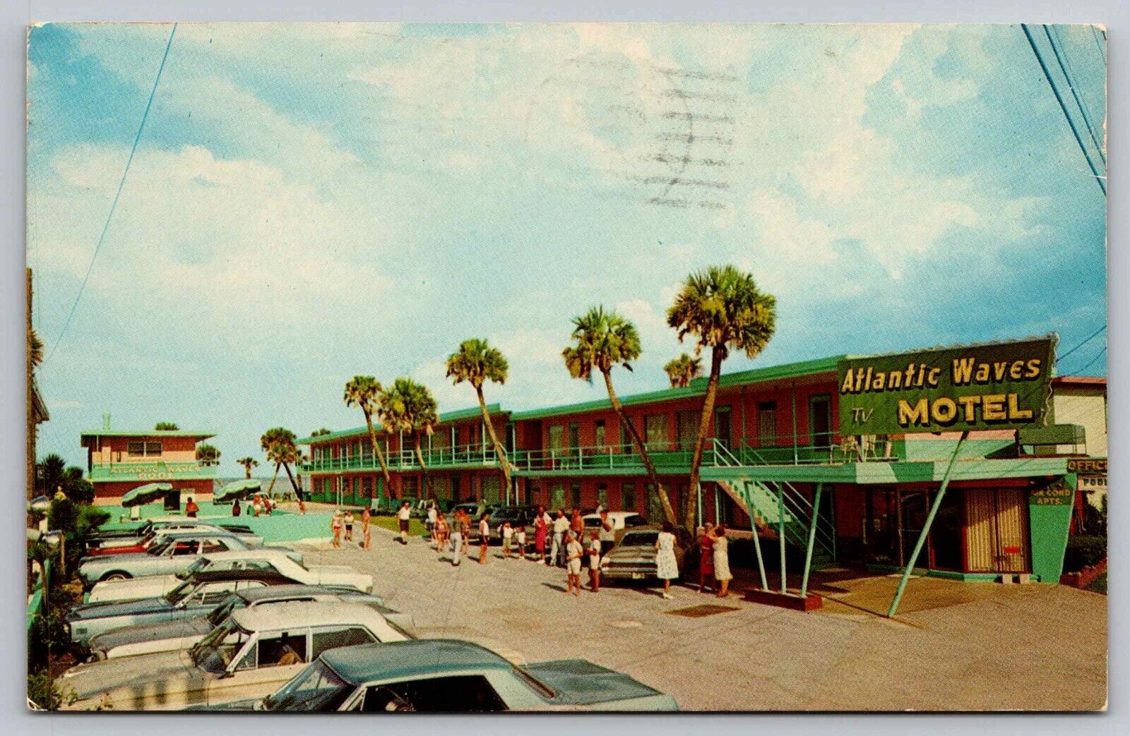 Postcard Atlantic Waves Motel Daytona Beach Florida
