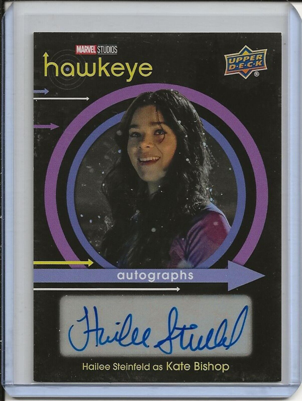 2023 UD Marvel Hawkeye Autograph Auto Hailee Steinfeld as Kate Bishop A-HS