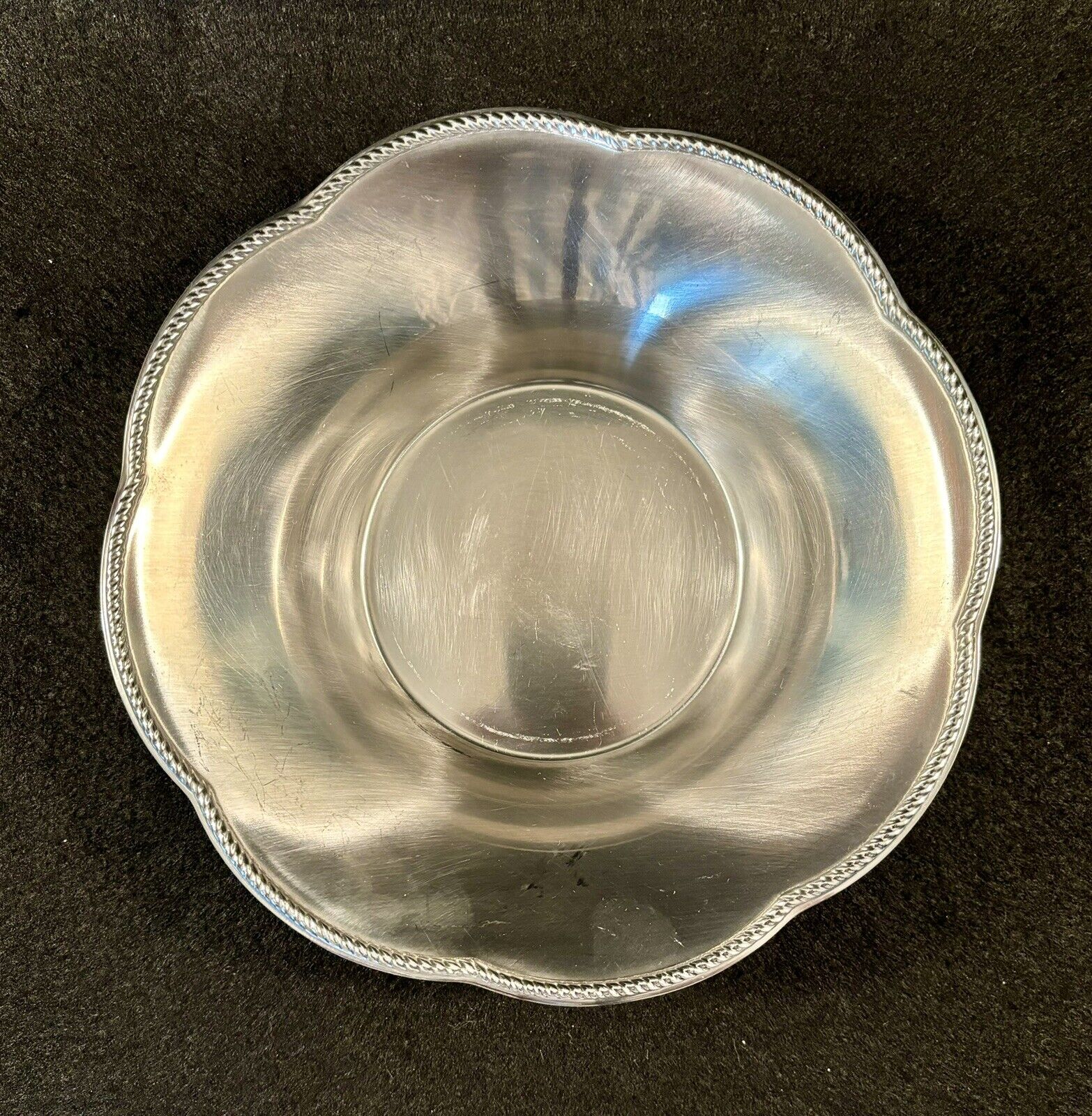 Vintage Alfra Alessi Italy Fruit Bowl Stainless Steel 18/10 Round 8 3/8” X 2”