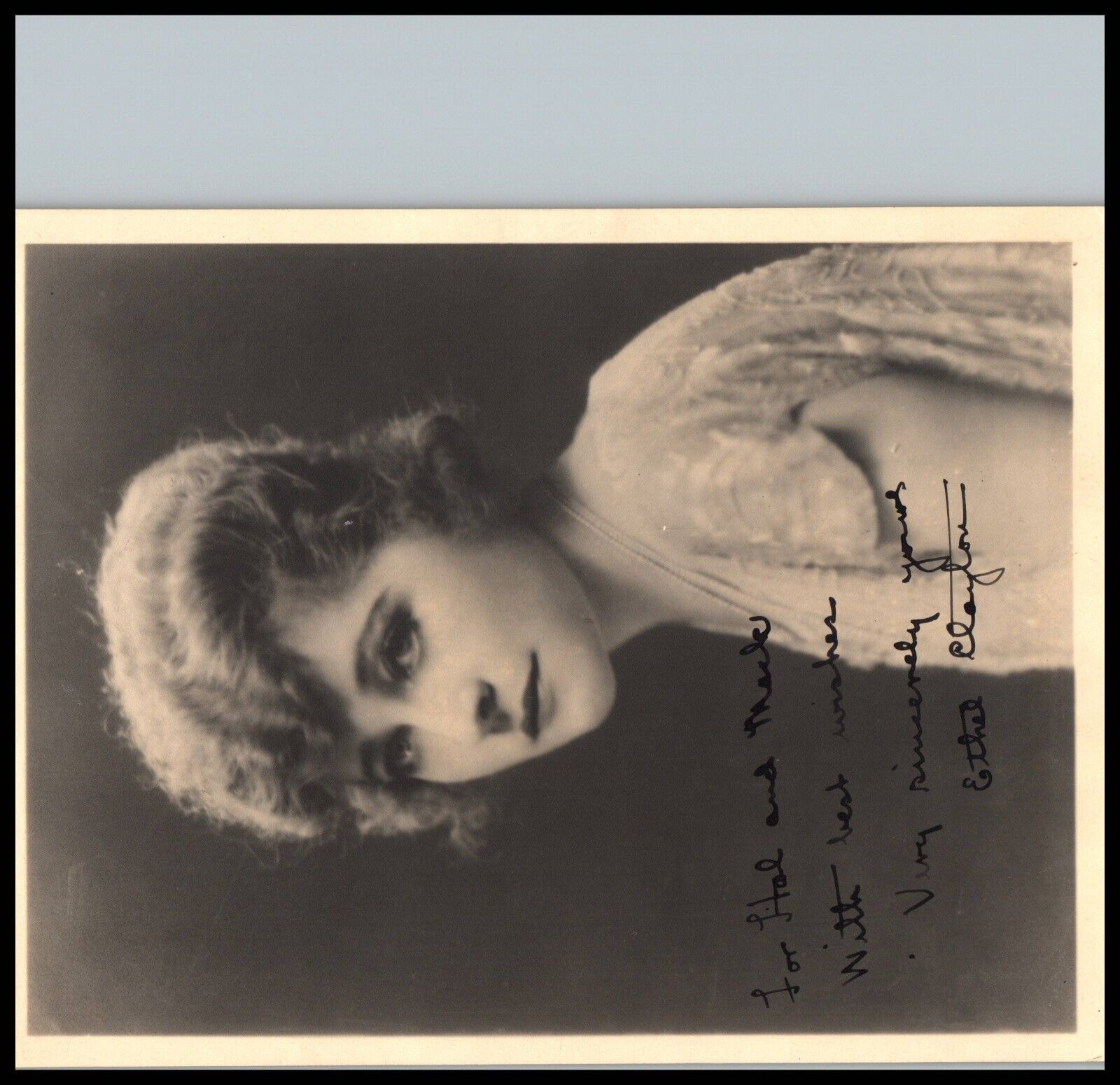 MOVIE STAR PHOTO ETHEL CLAYTON ACTRESS SIGNED AUTOGRAPH 1909 ORIG Photo  706