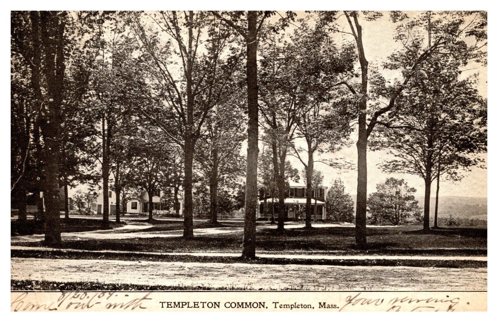 postcard Templeton Common Templeton Massachusetts A0568