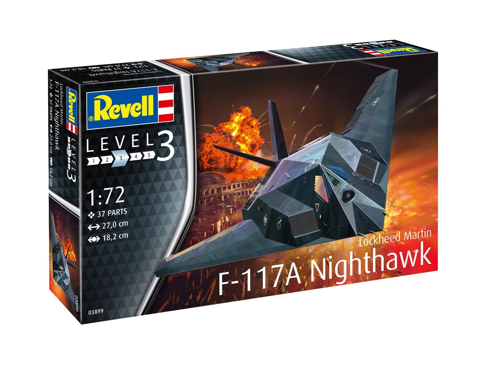 German Revell 1/72 US Air Force F-117 Stealth Fighter Plastic Model 03899
