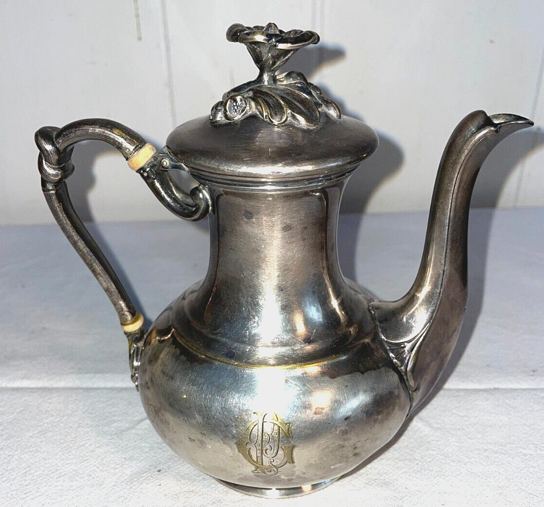 Antique Christofle Silver Plated Small Water - Cream Pitcher 6\