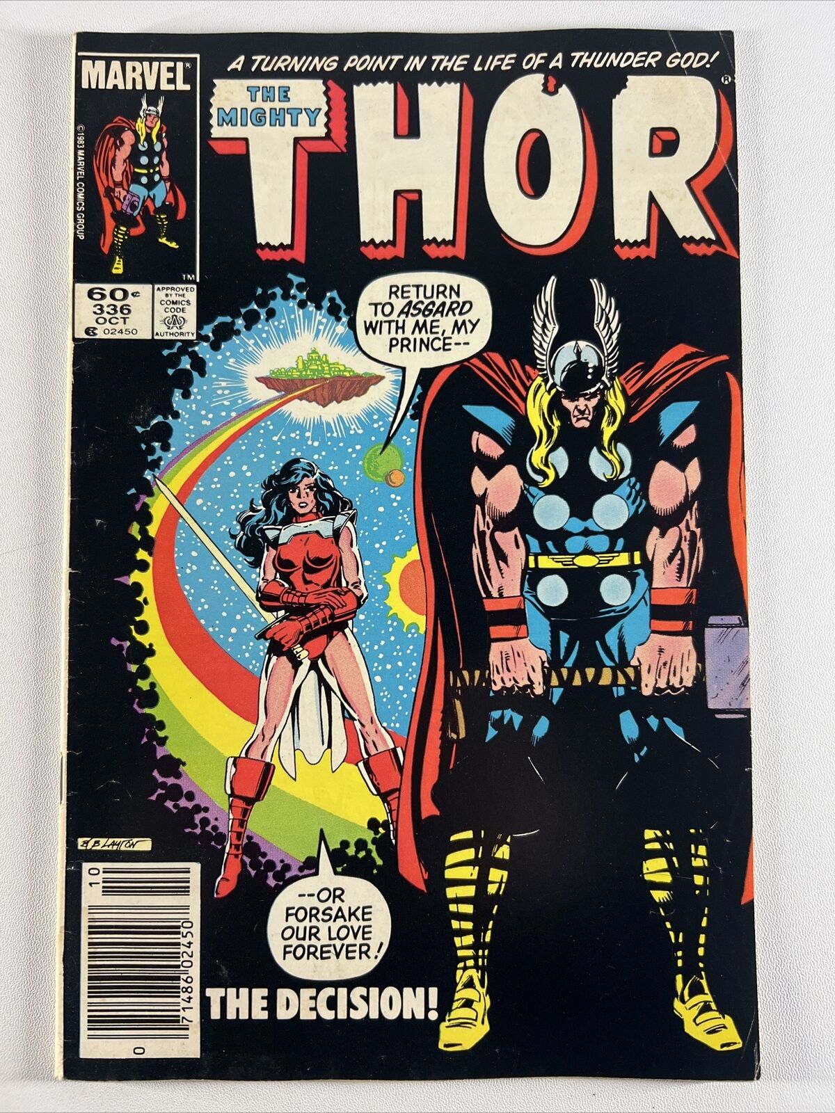 Thor # 336 (1983) Mark Jewelers Insert | Marvel Comics