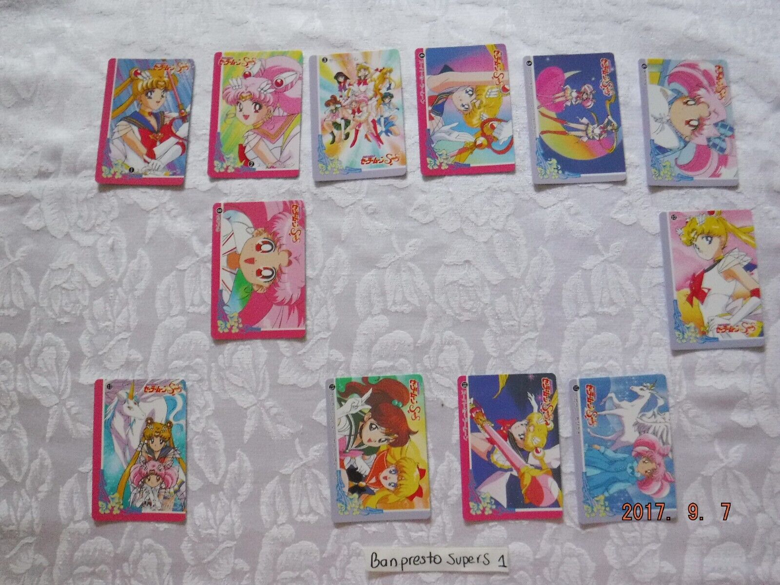12 Vintage Sailor Moon Trading Cards LOT Set ဗ Banpresto SuperS
