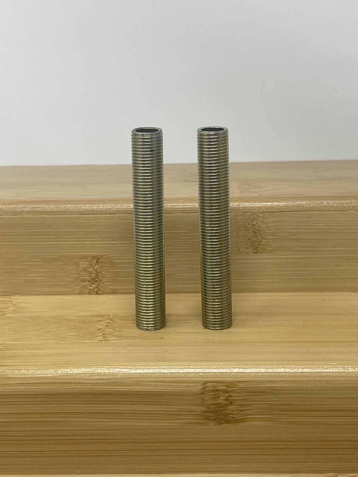 2x Metal Tobacco Pipe - 2 1/2 inch Long Threaded 1/8\