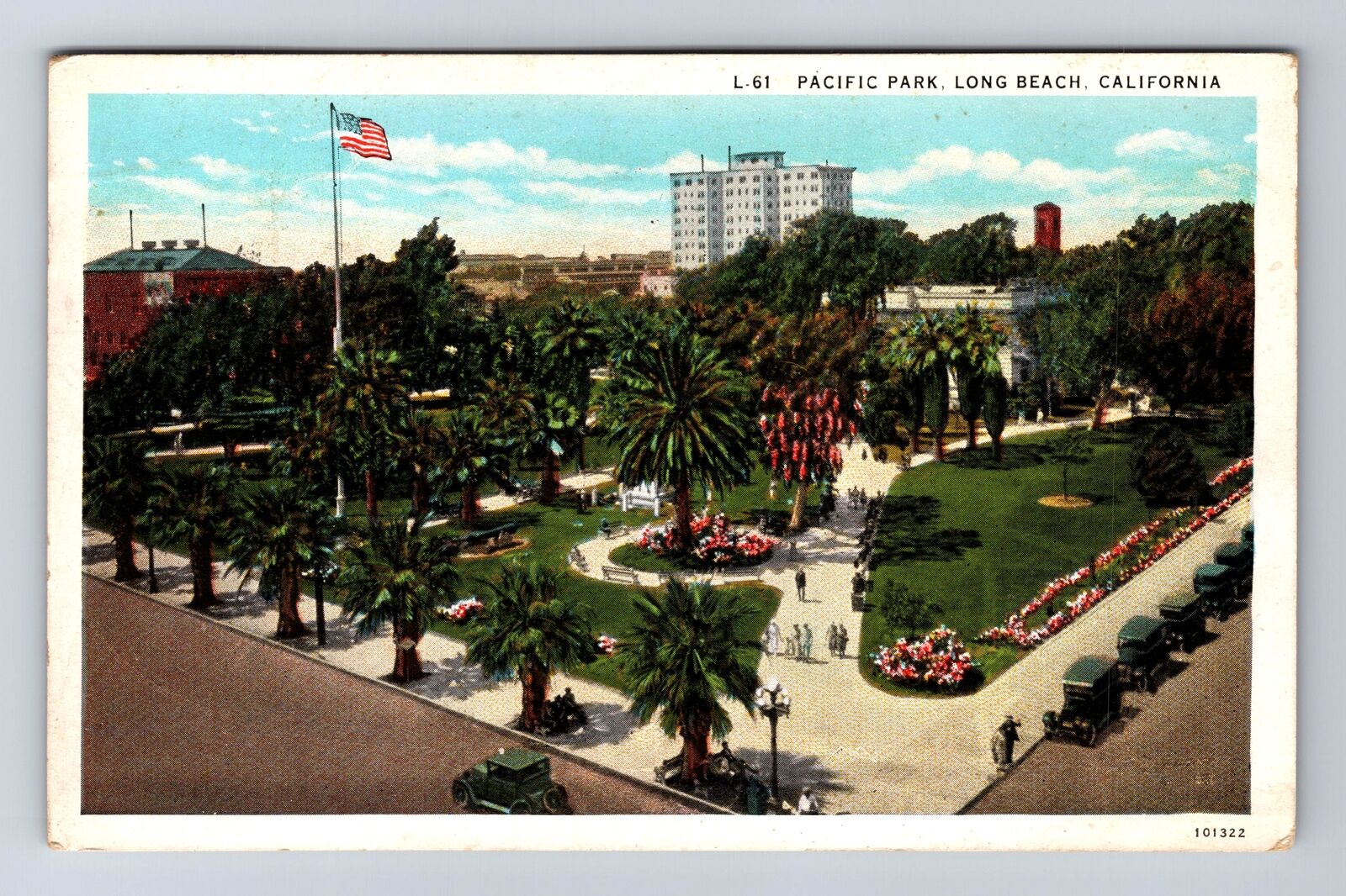 Long Beach CA-California, Pacific Park, Antique, Vintage c1930 Postcard