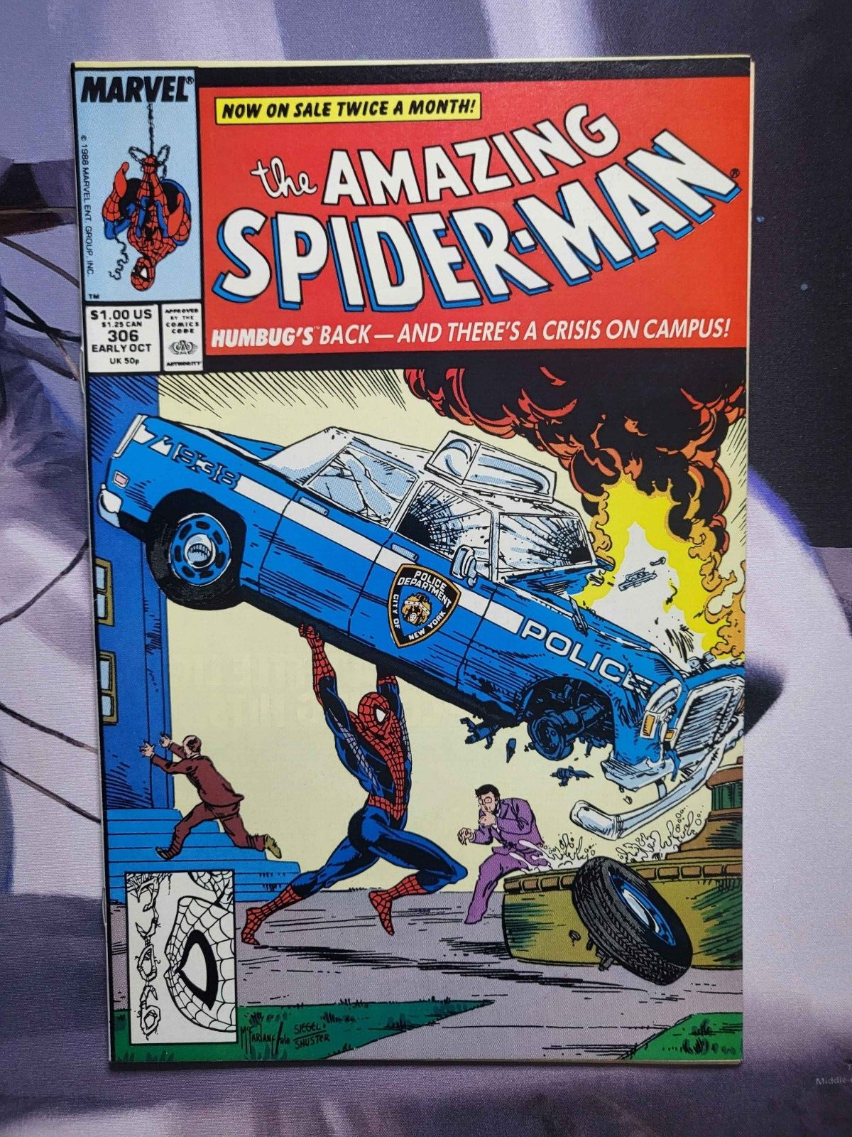 The Amazing Spider-Man #306 (1988), Todd McFarlane Action Comics 1 Homage NM 