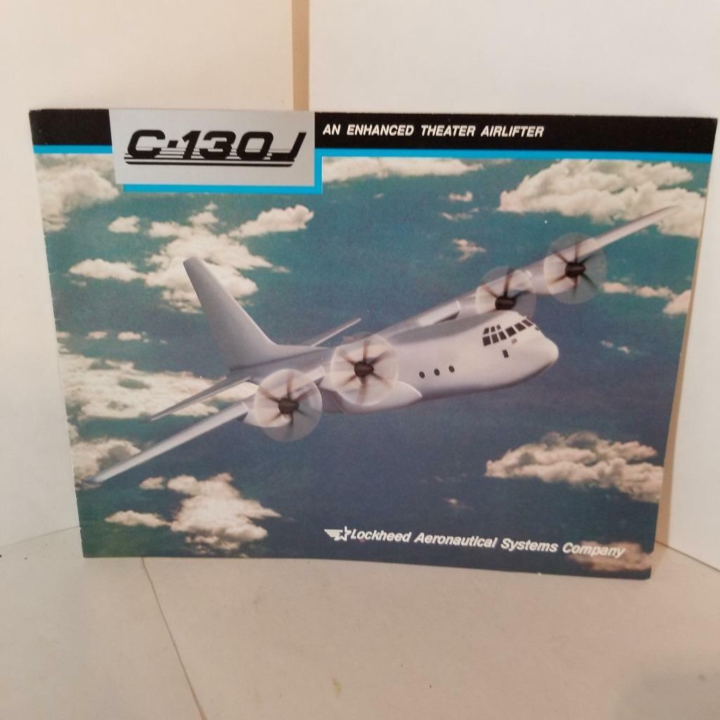 1990\'s Lockheed Aircraft C-130J airplane advertising brochure color