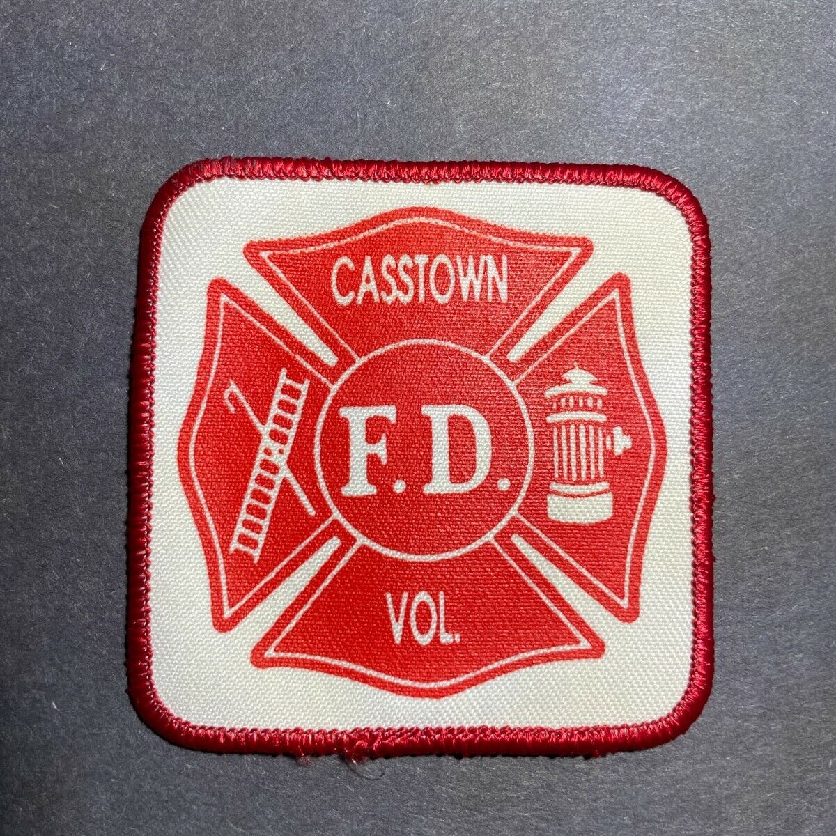 CITY OF CASSTOWN OHIO VOLUNTEER FIRE DEPARTMENT PATCH— AUTHENTIC, GOOD CONDITION