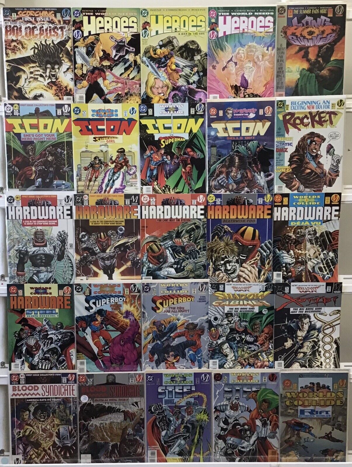 DC Milestone Steel- Hardware- Icon- SuperBoy- Heroes Comic Book Lot Of 25