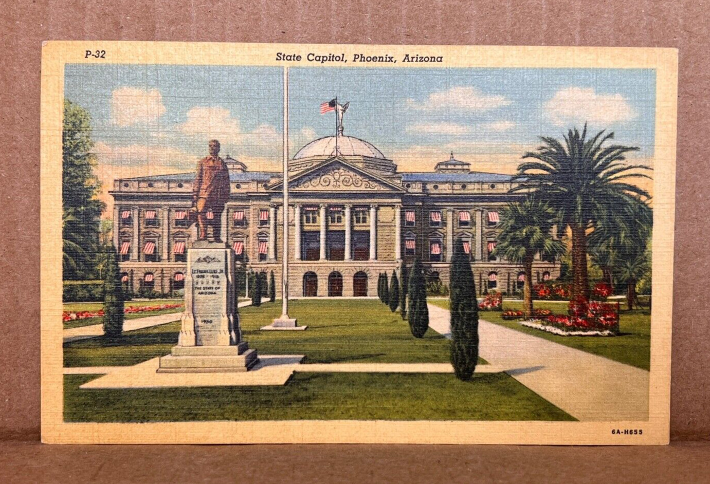 State Capitol Phoenix Arizona Vintage Linen Postcard 401