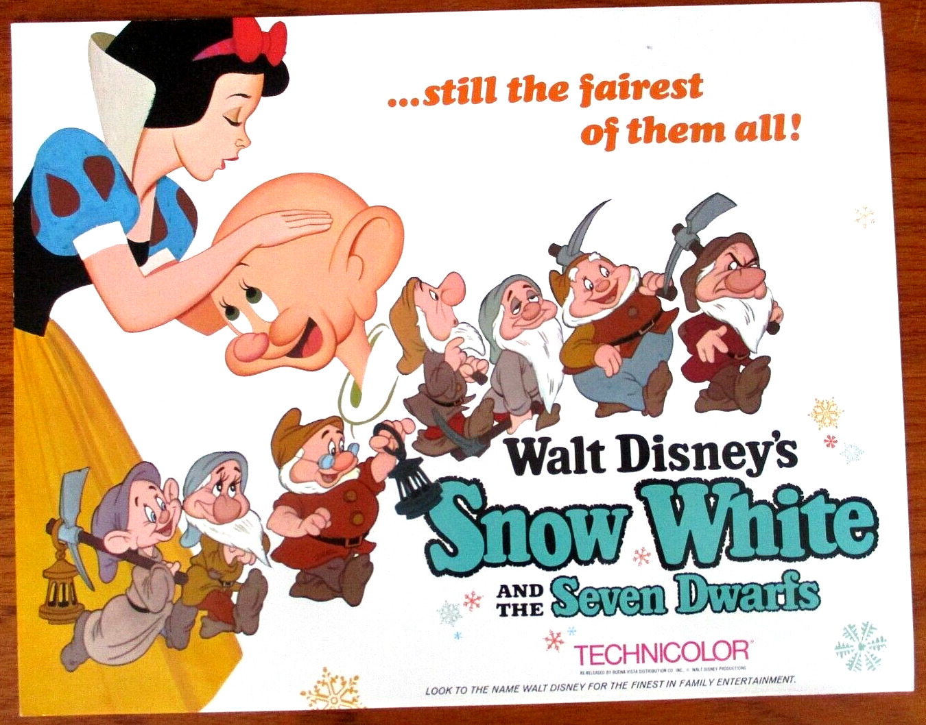Original 1958 Snow White and the seven dwarfs Complete set of 9 cards 1  RARE