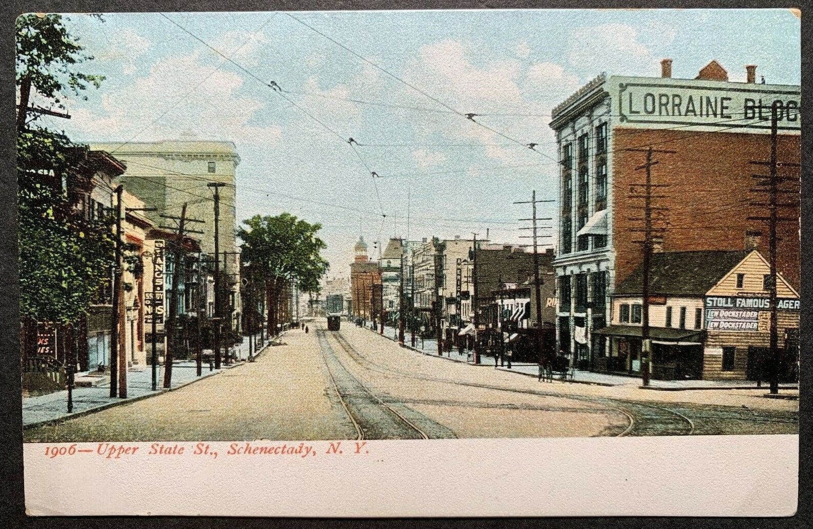 Postcard Schenectady NY - c1900s Upper State Street Businesses