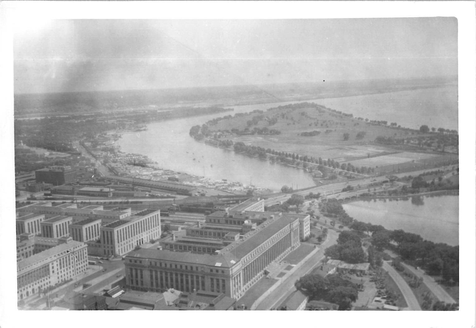 Washington DC Department of Agriculture Building Aerial 1940s Vintage Photograph