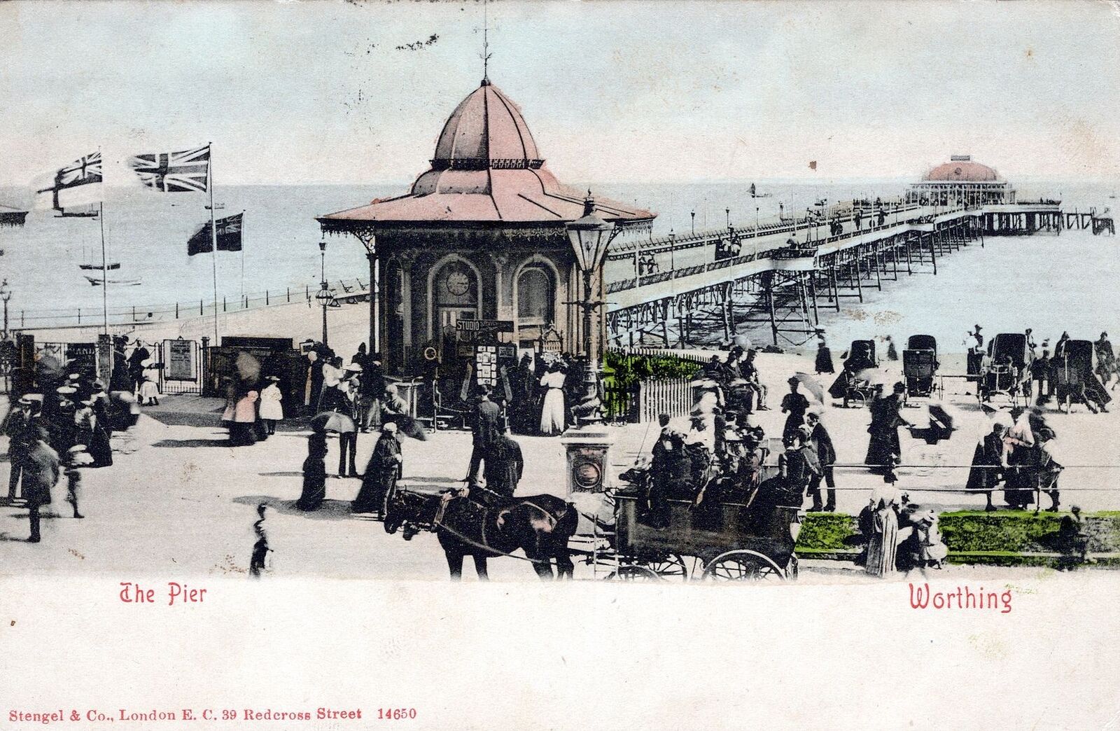 WORTHING - The Pier Postcard - England - 1906