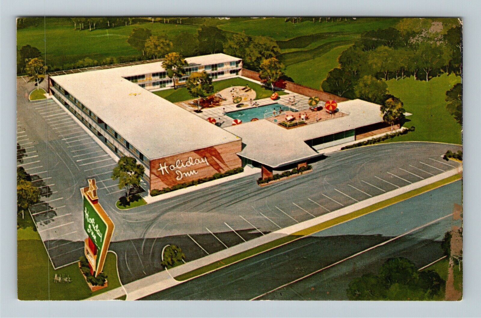 Marianna FL-Florida, Holiday Inn Advertising, Vintage Postcard