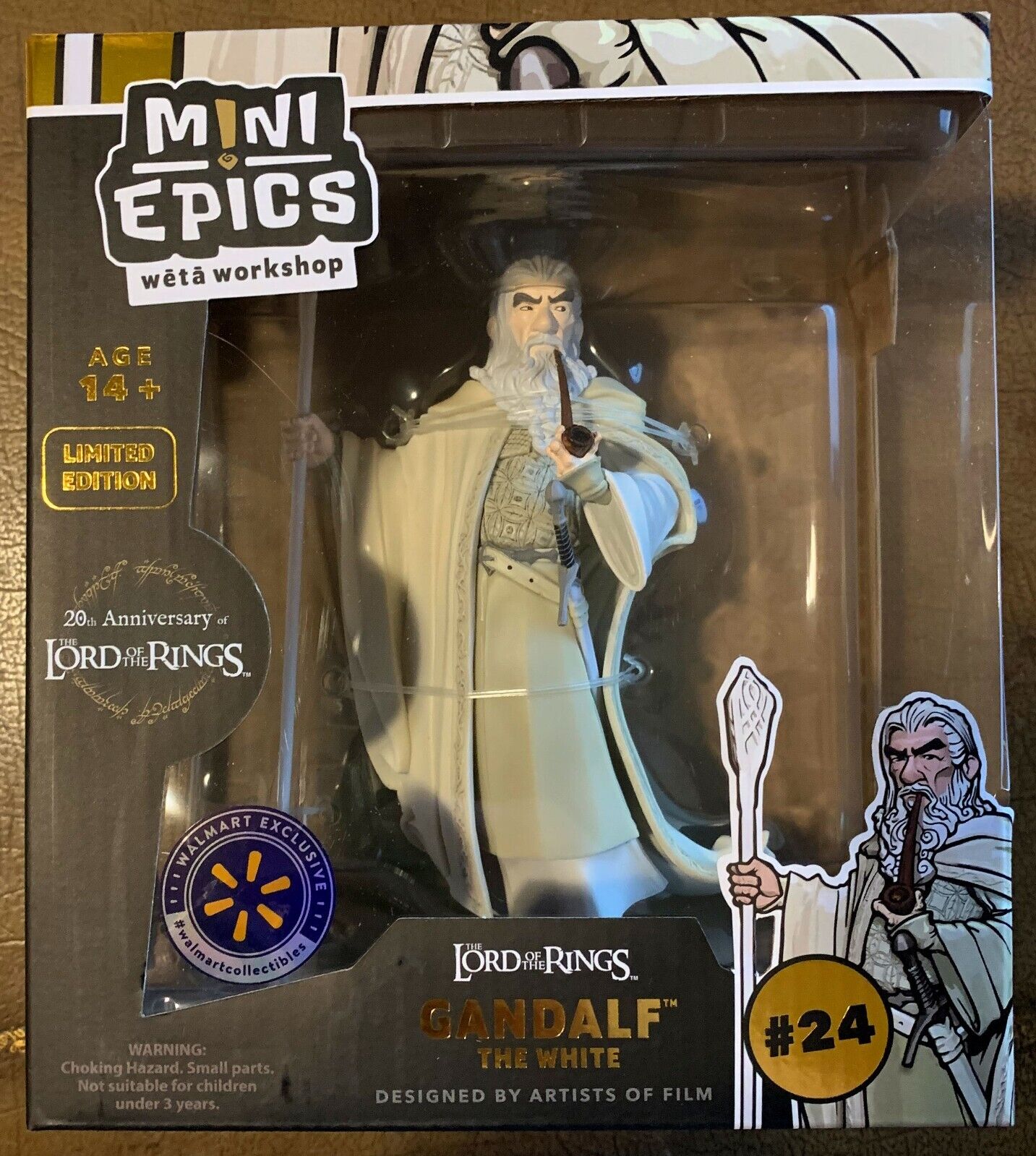 Weta Workshop Mini Epics #24 Gandalf the White w/ Pipe Limited Edition Exclusive