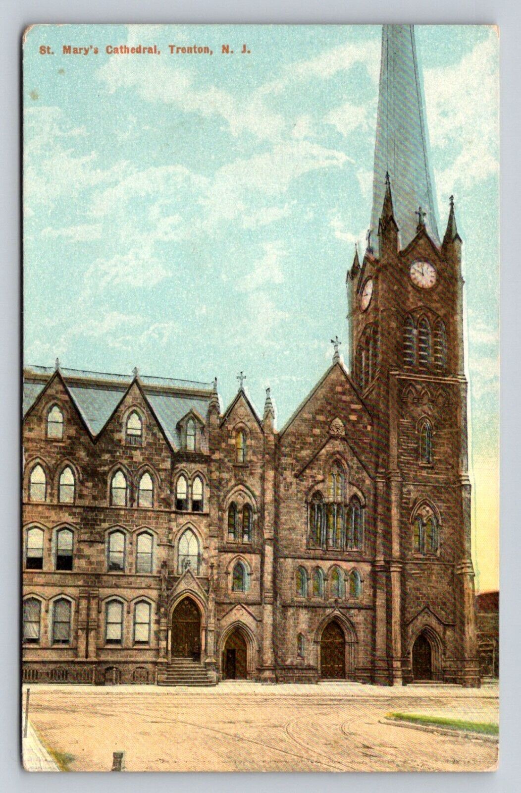 c1910 St Marys Cathedral  Trenton New Jersey P704