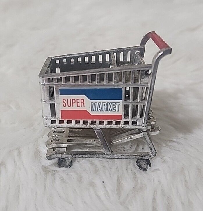 Vintage Acme Miniature Super Market Shopping Cart Fridge Magnet