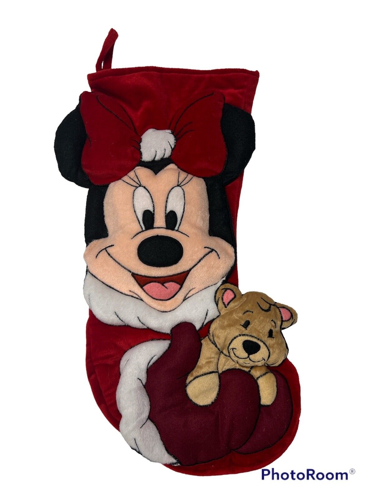 Rare Vintage Minnie Mouse 3D Christmas stocking